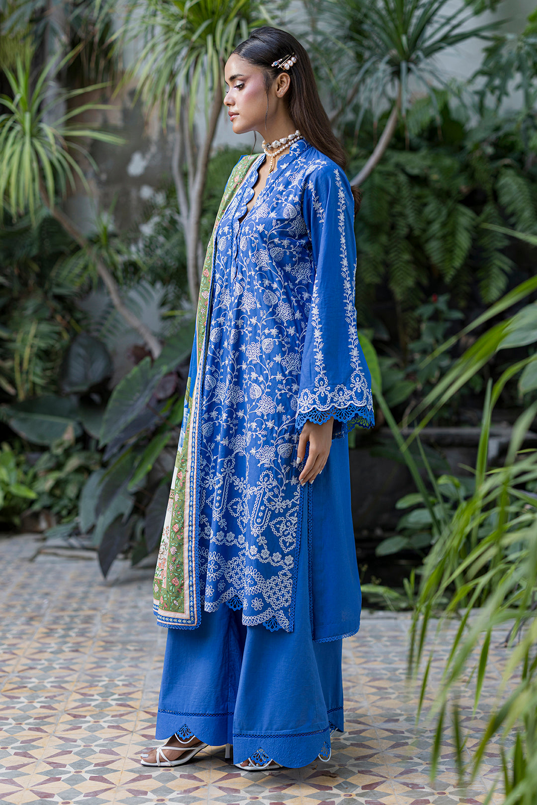 Embroidered Shirt Shalwar Dupatta - 4079