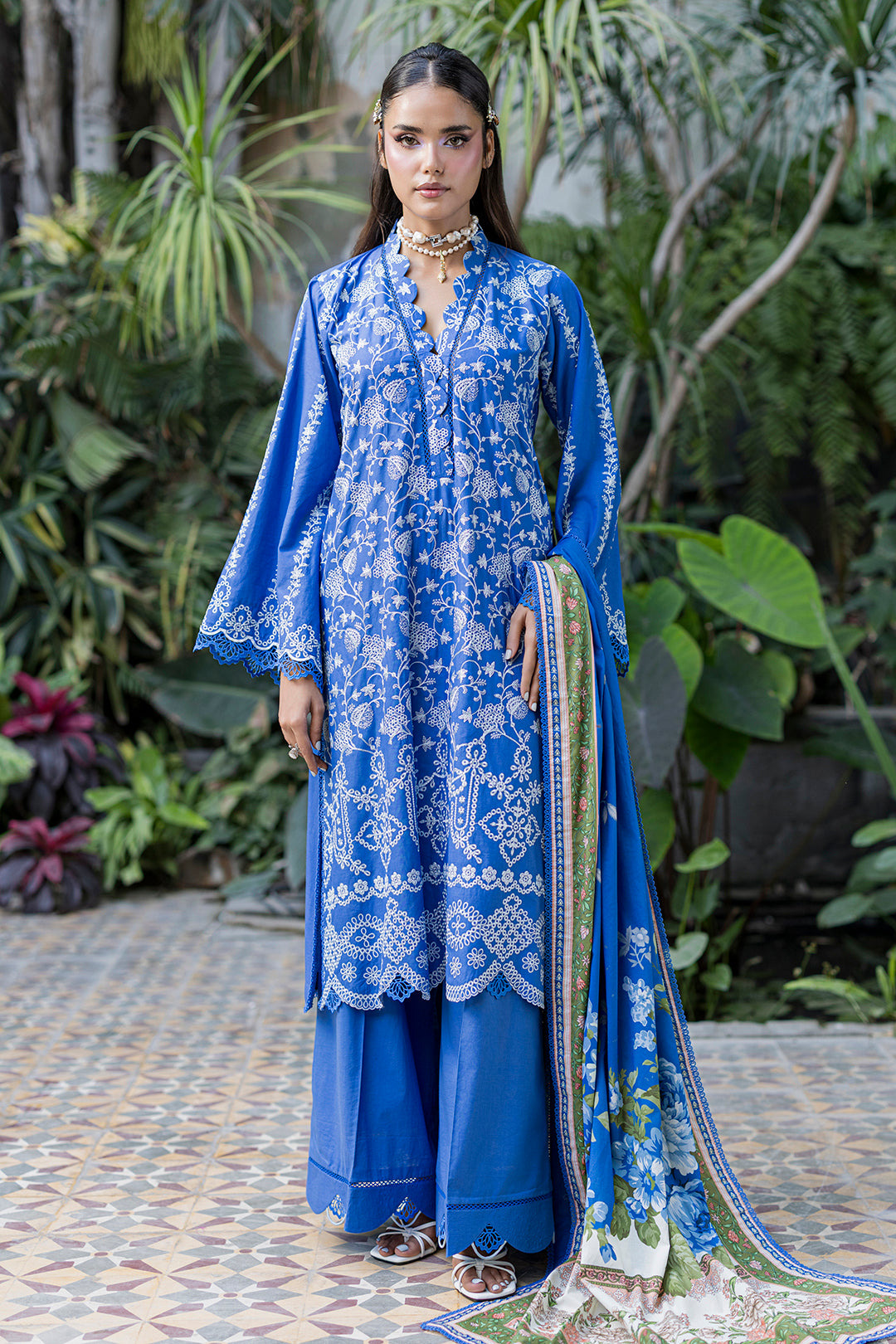 Embroidered Shirt Shalwar Dupatta - 4079