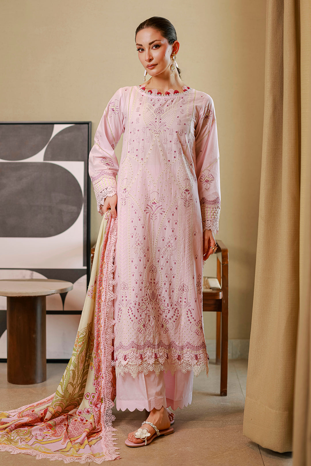 Embroidered Shirt Shalwar Dupatta - 4080