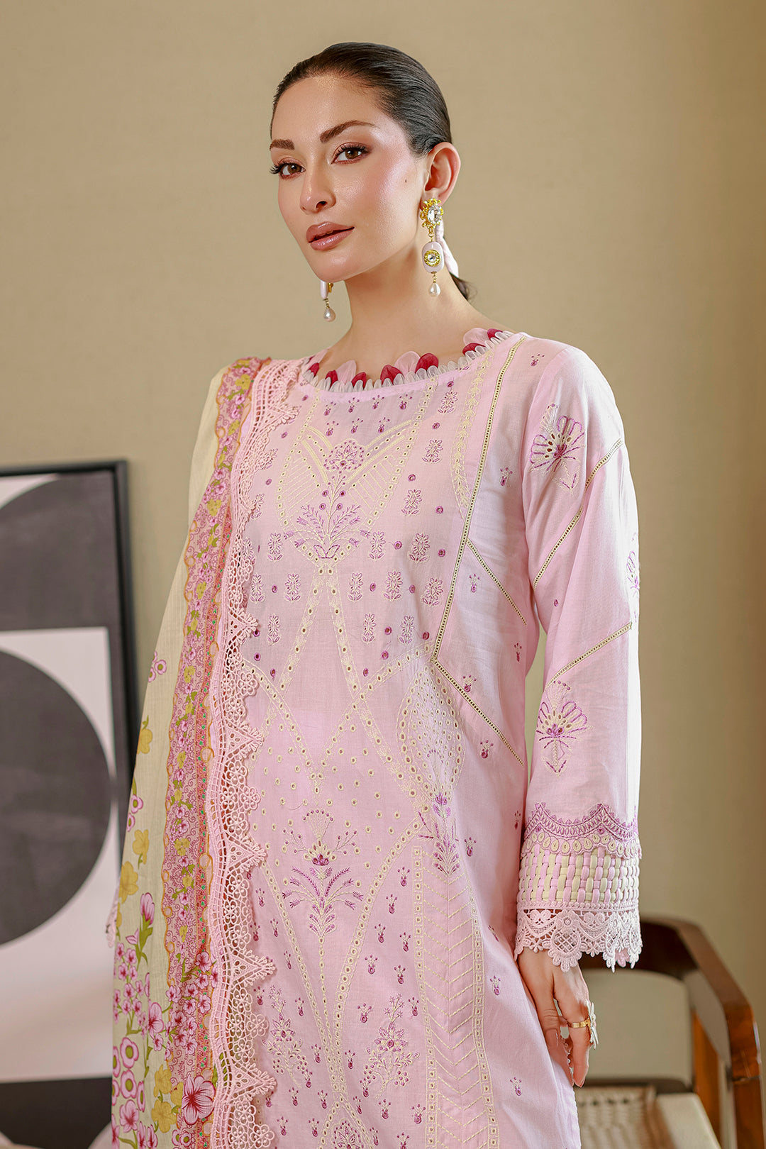 Embroidered Shirt Shalwar Dupatta - 4080