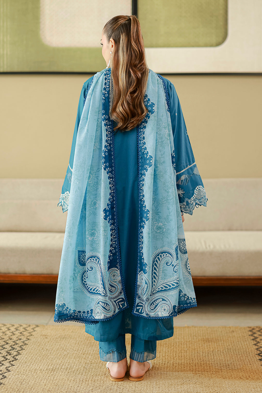 Embroidered Shirt Shalwar Dupatta - 4084
