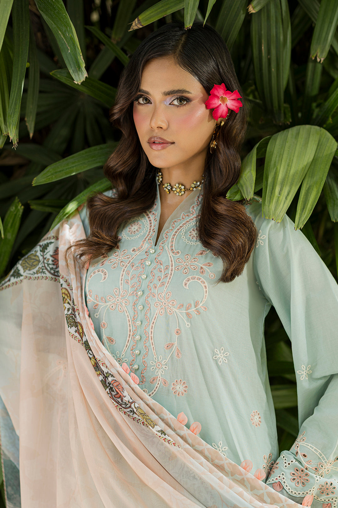 Embroidered Shirt Shalwar Dupatta - 4086