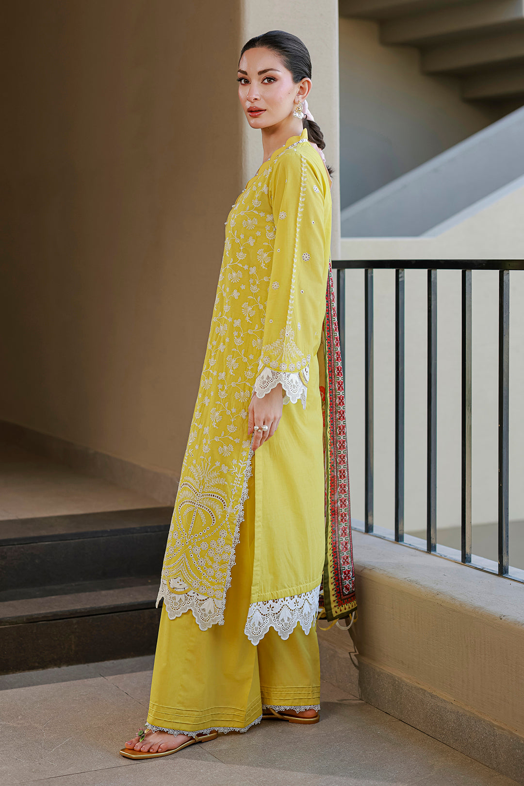 Embroidered Shirt Shalwar Dupatta - 4087