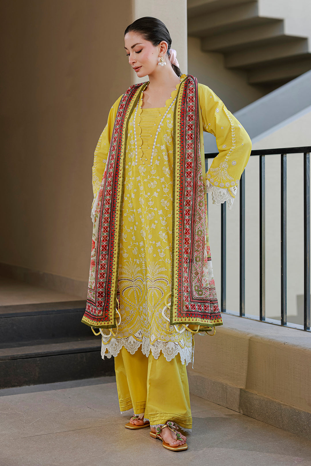 Embroidered Shirt Shalwar Dupatta - 4087