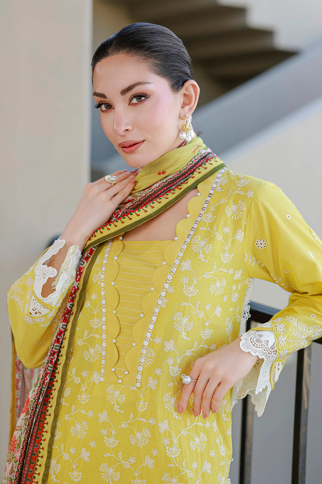 Embroidered Shirt Shalwar Dupatta - 4087