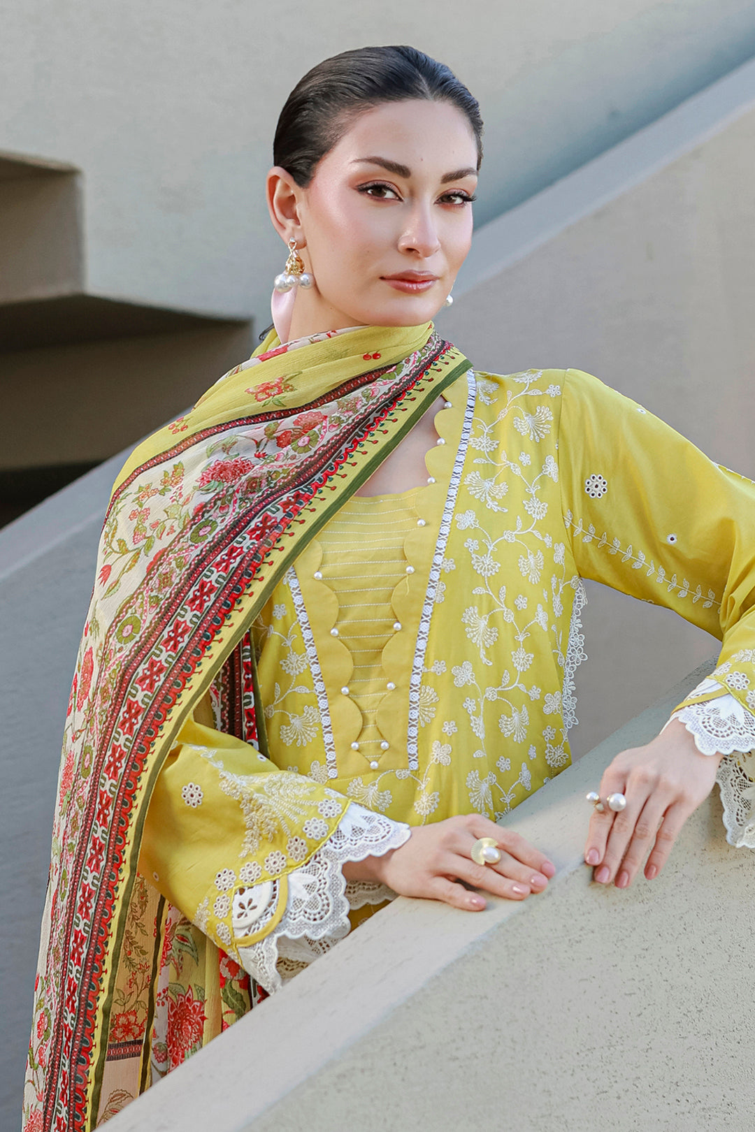 Embroidered Shirt Shalwar Dupatta - 4087