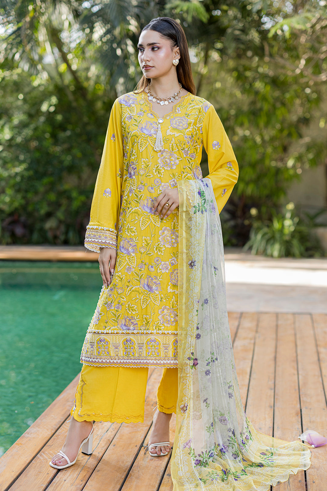 Embroidered Shirt Shalwar Dupatta - 4088