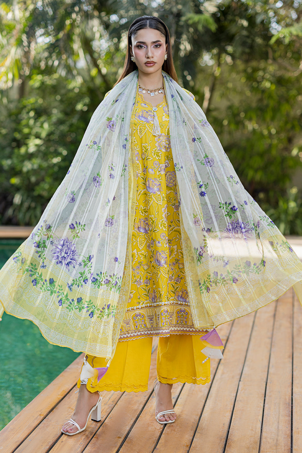 Embroidered Shirt Shalwar Dupatta - 4088