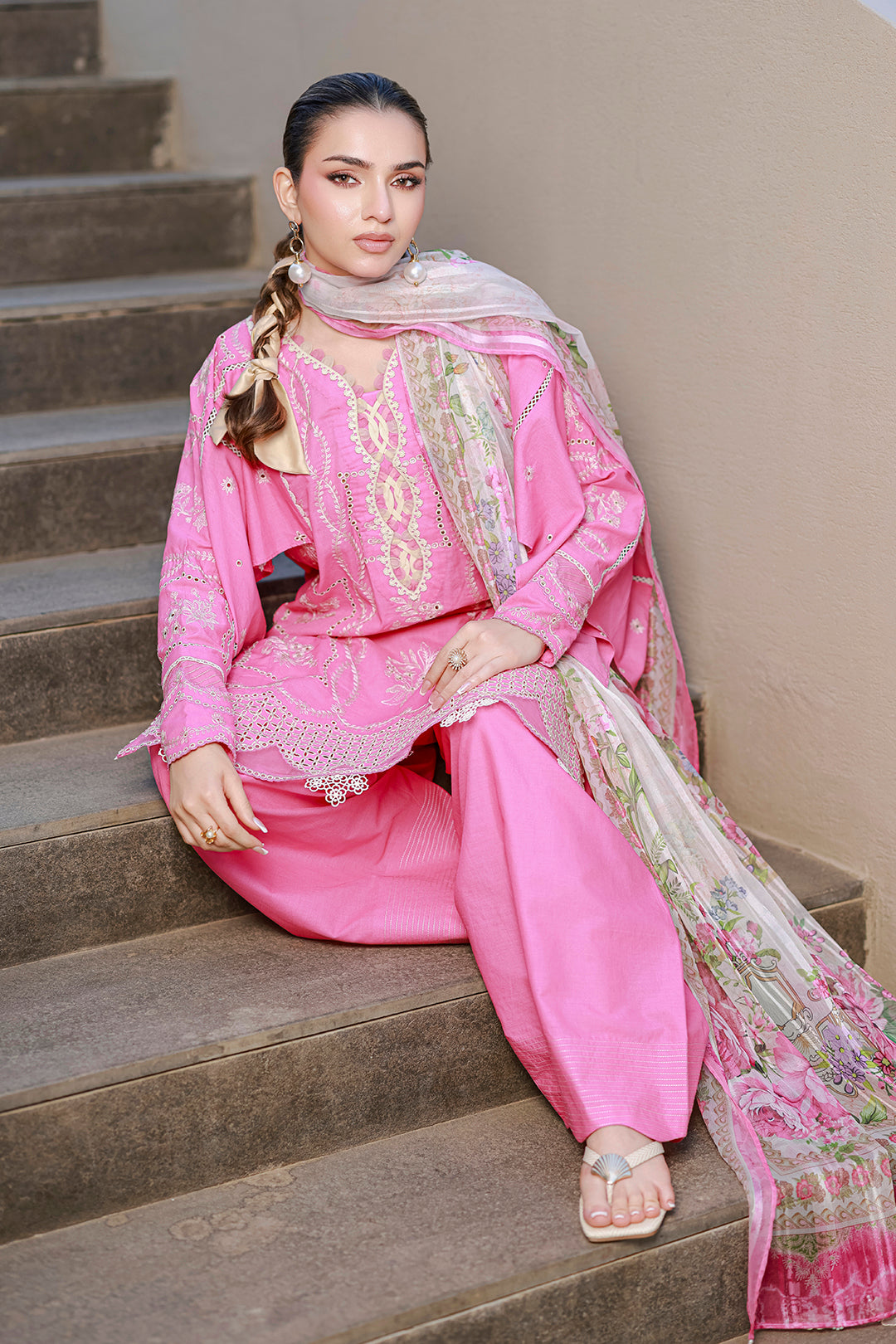 Embroidered Shirt Shalwar Dupatta - 4089