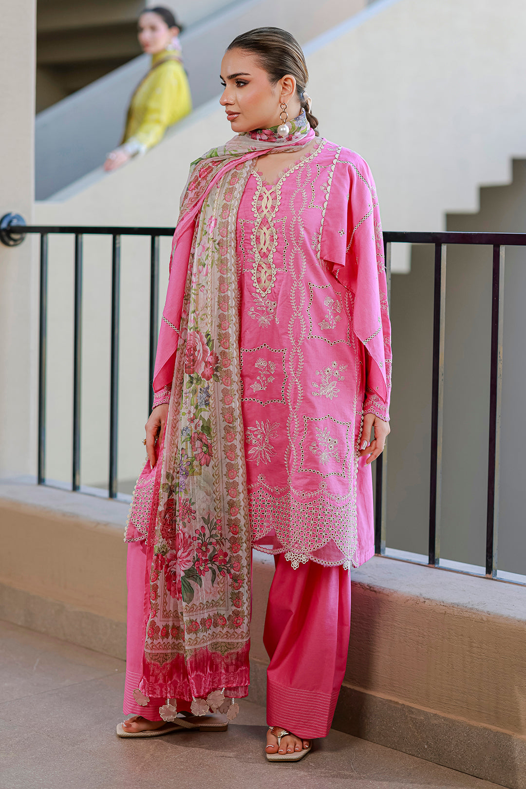 Embroidered Shirt Shalwar Dupatta - 4089