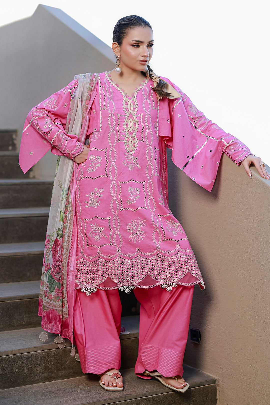 Embroidered Shirt Shalwar Dupatta - 4089