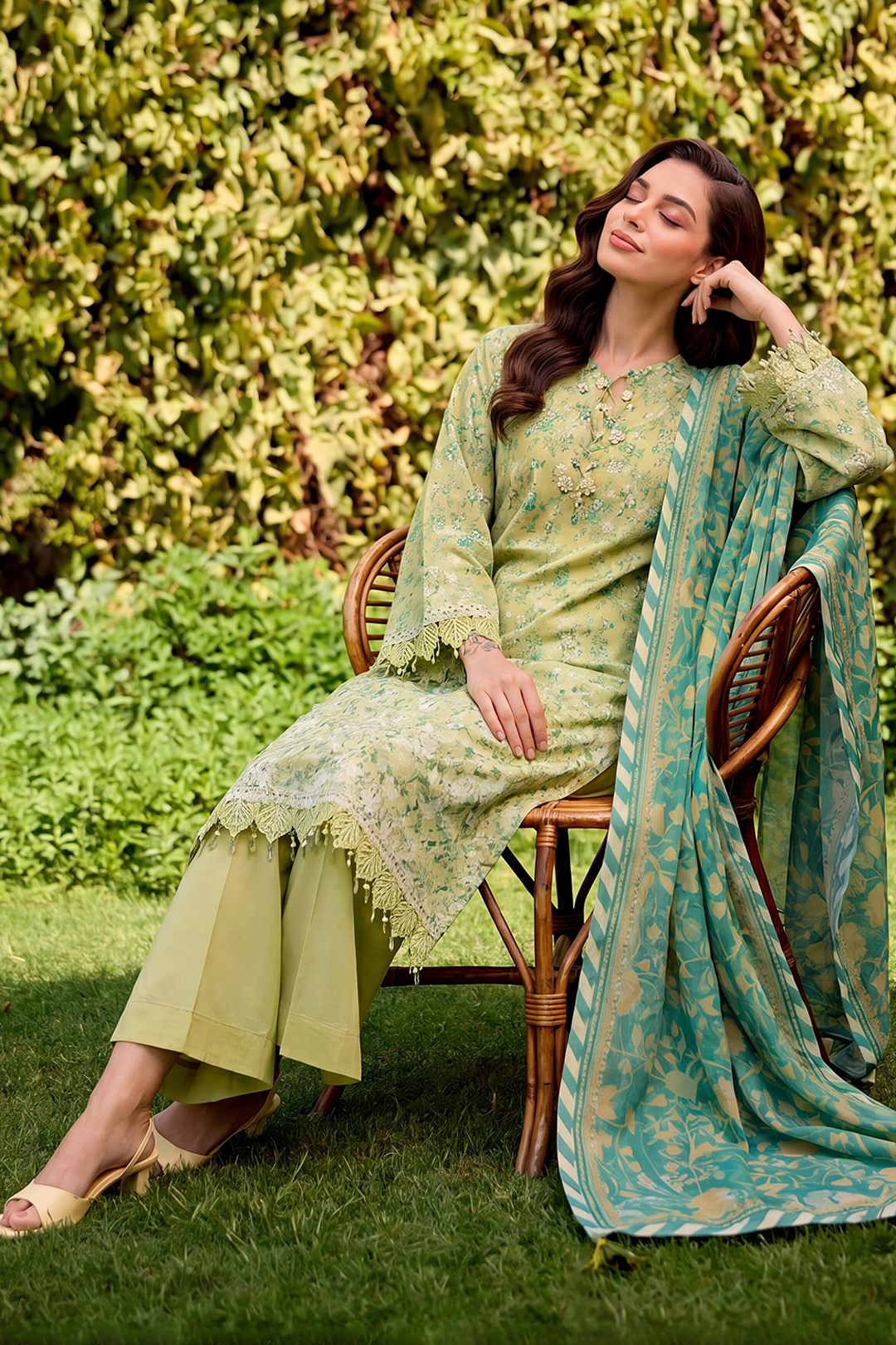Embroidered Shirt Shalwar Dupatta - 4091