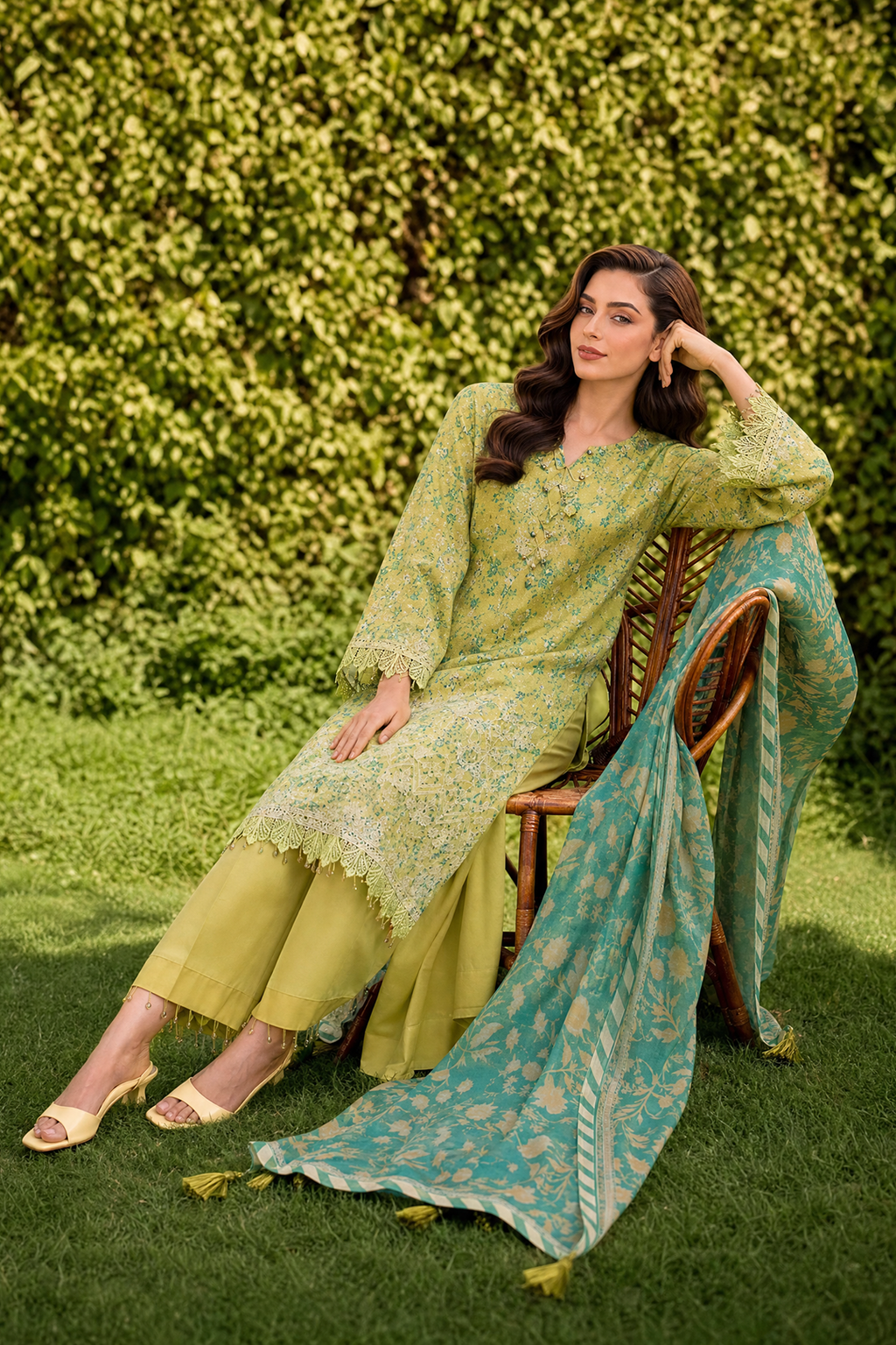 Embroidered Shirt Shalwar Dupatta - 4091