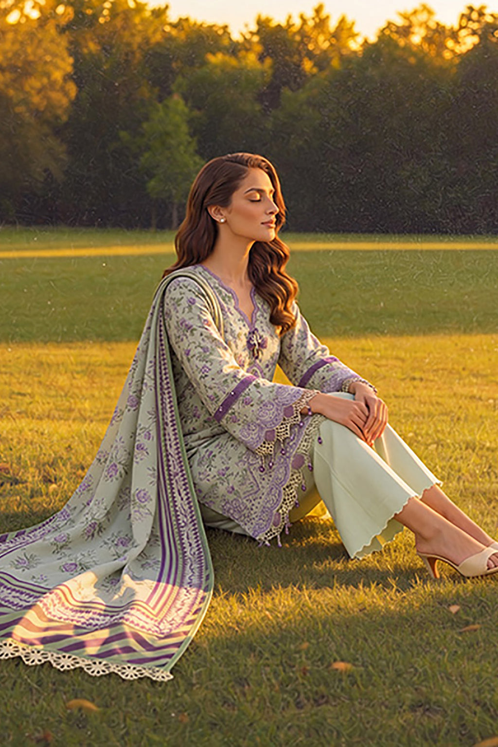 Embroidered Shirt Shalwar Dupatta - 4092