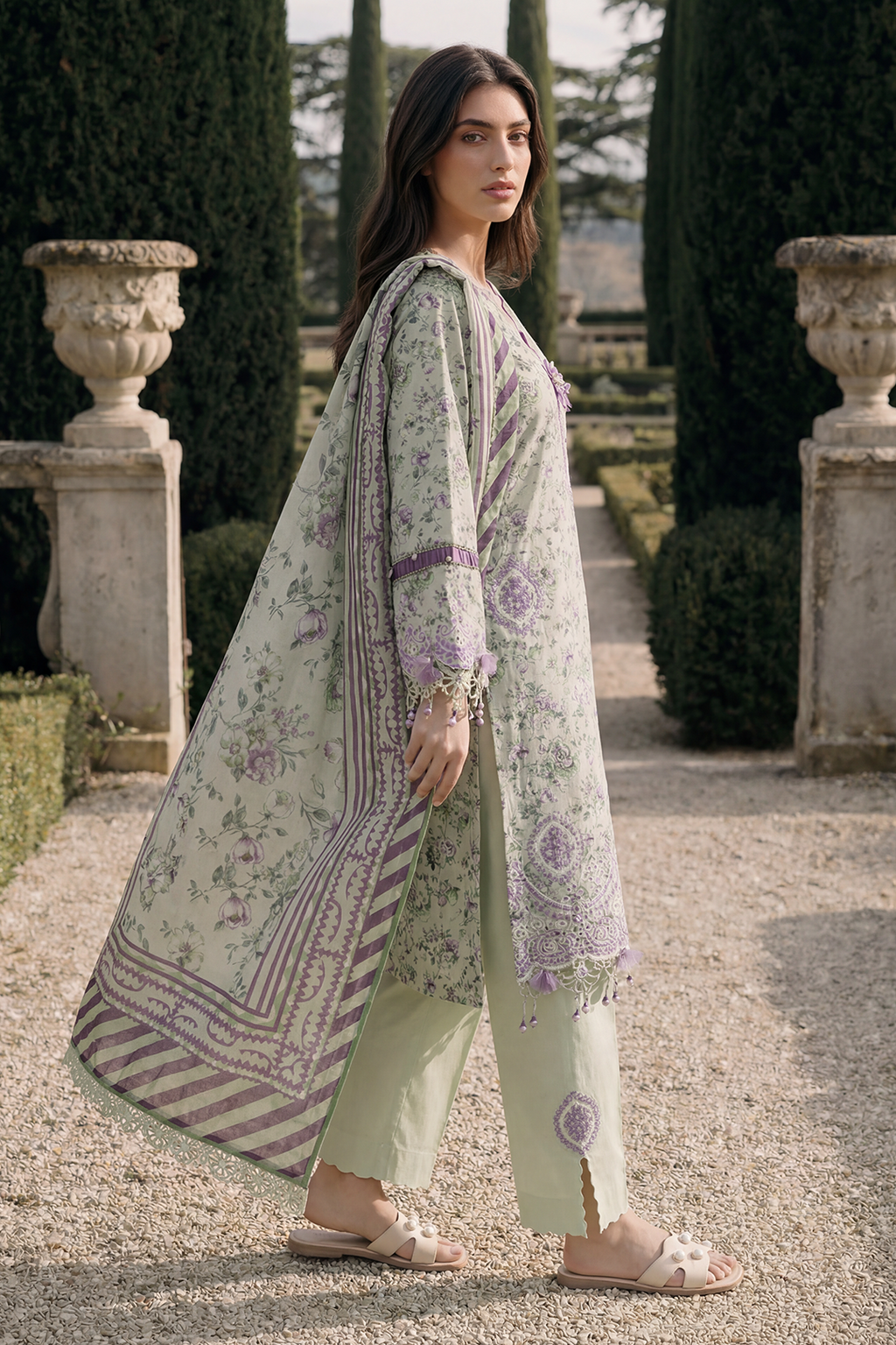 Embroidered Shirt Shalwar Dupatta - 4092