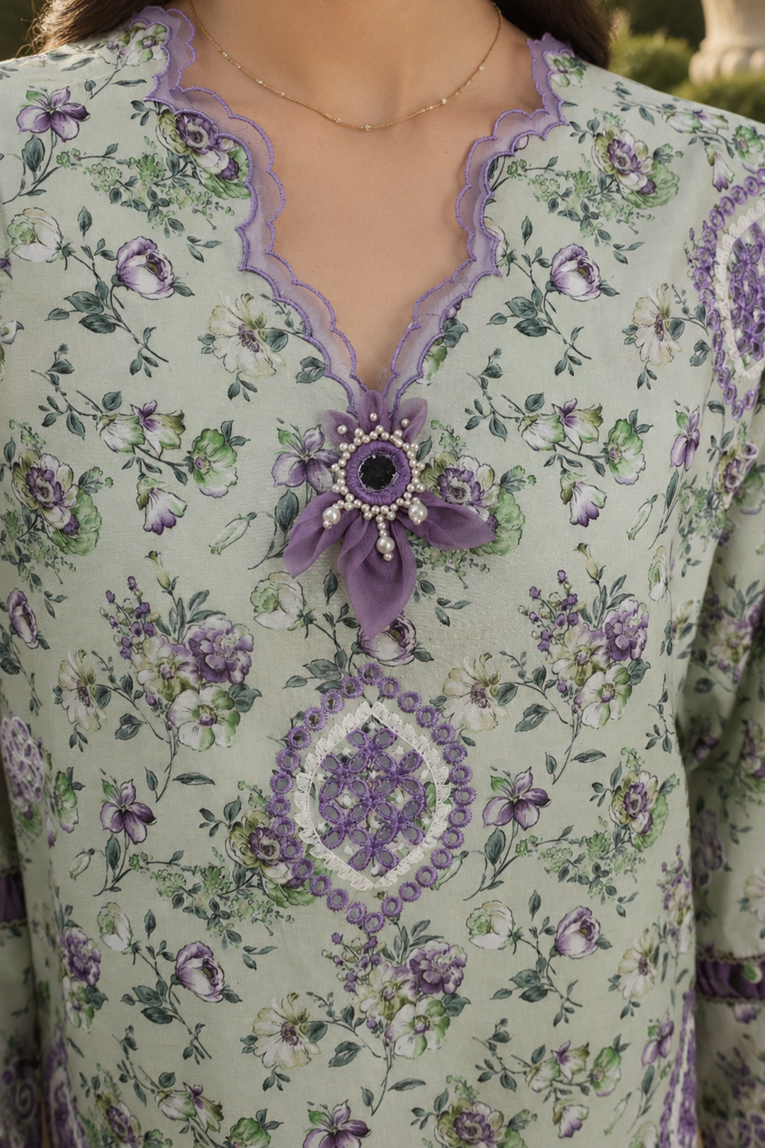 Embroidered Shirt Shalwar Dupatta - 4092