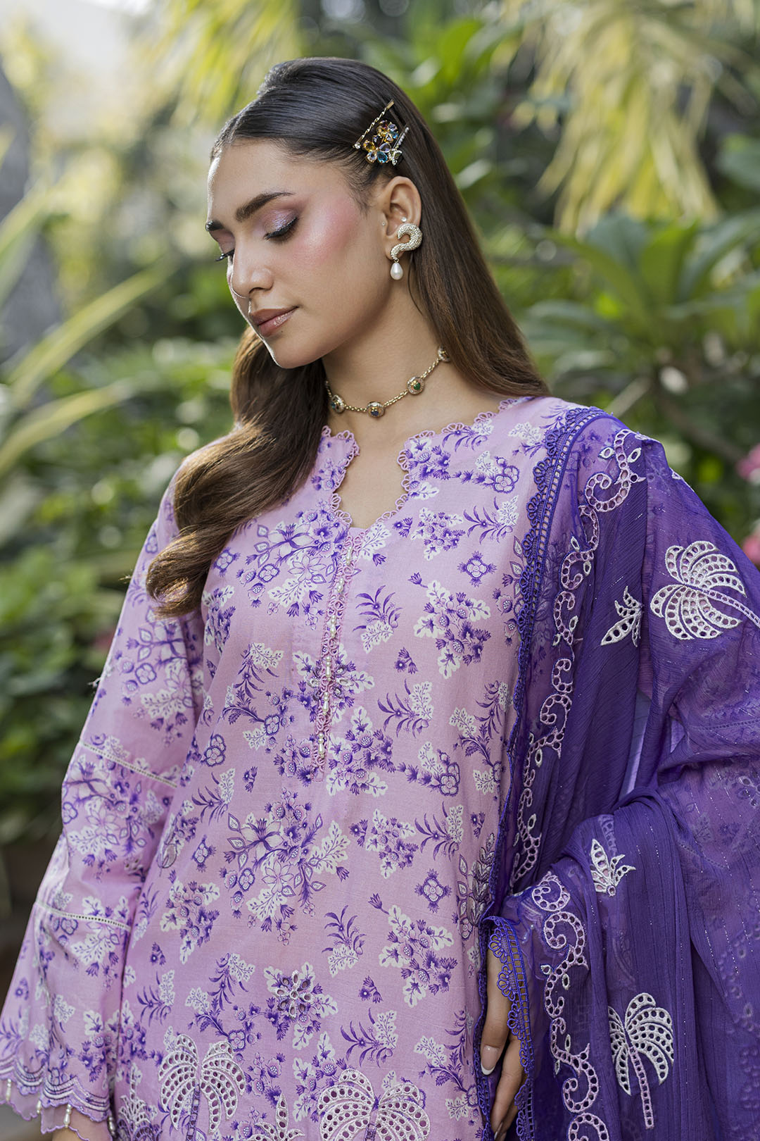 Embroidered Shirt Shalwar Dupatta - 4093