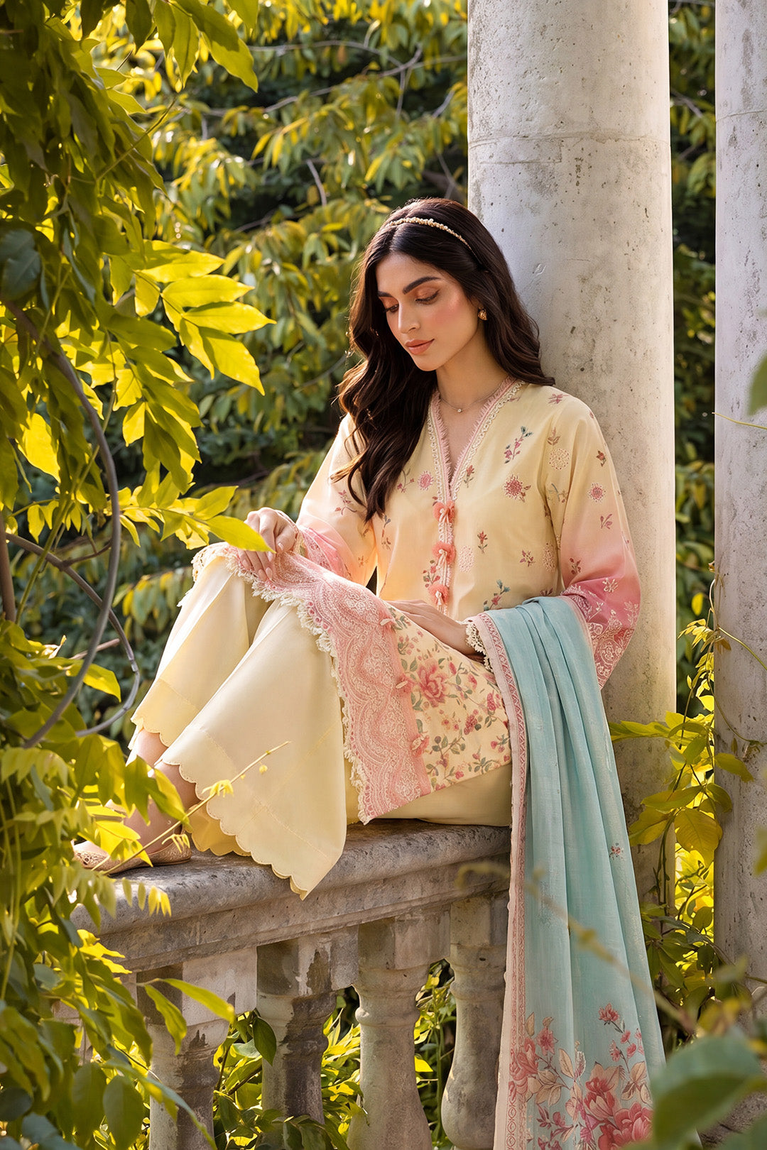 Embroidered Shirt Shalwar Dupatta - 4094