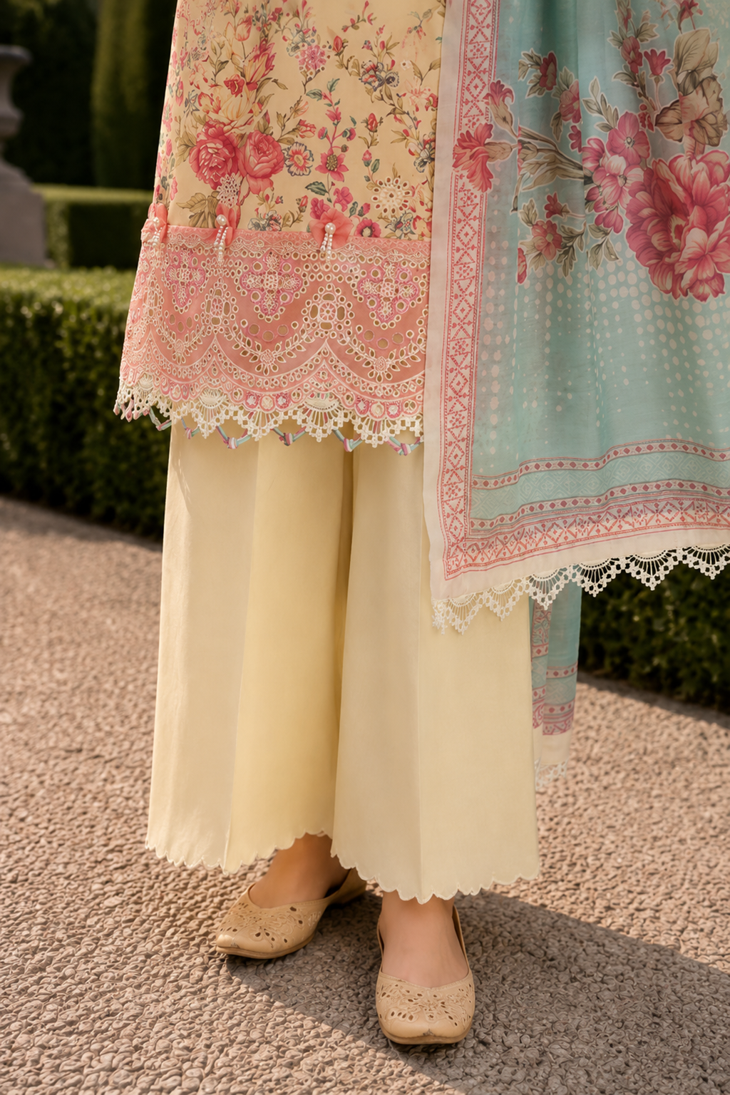 Embroidered Shirt Shalwar Dupatta - 4094