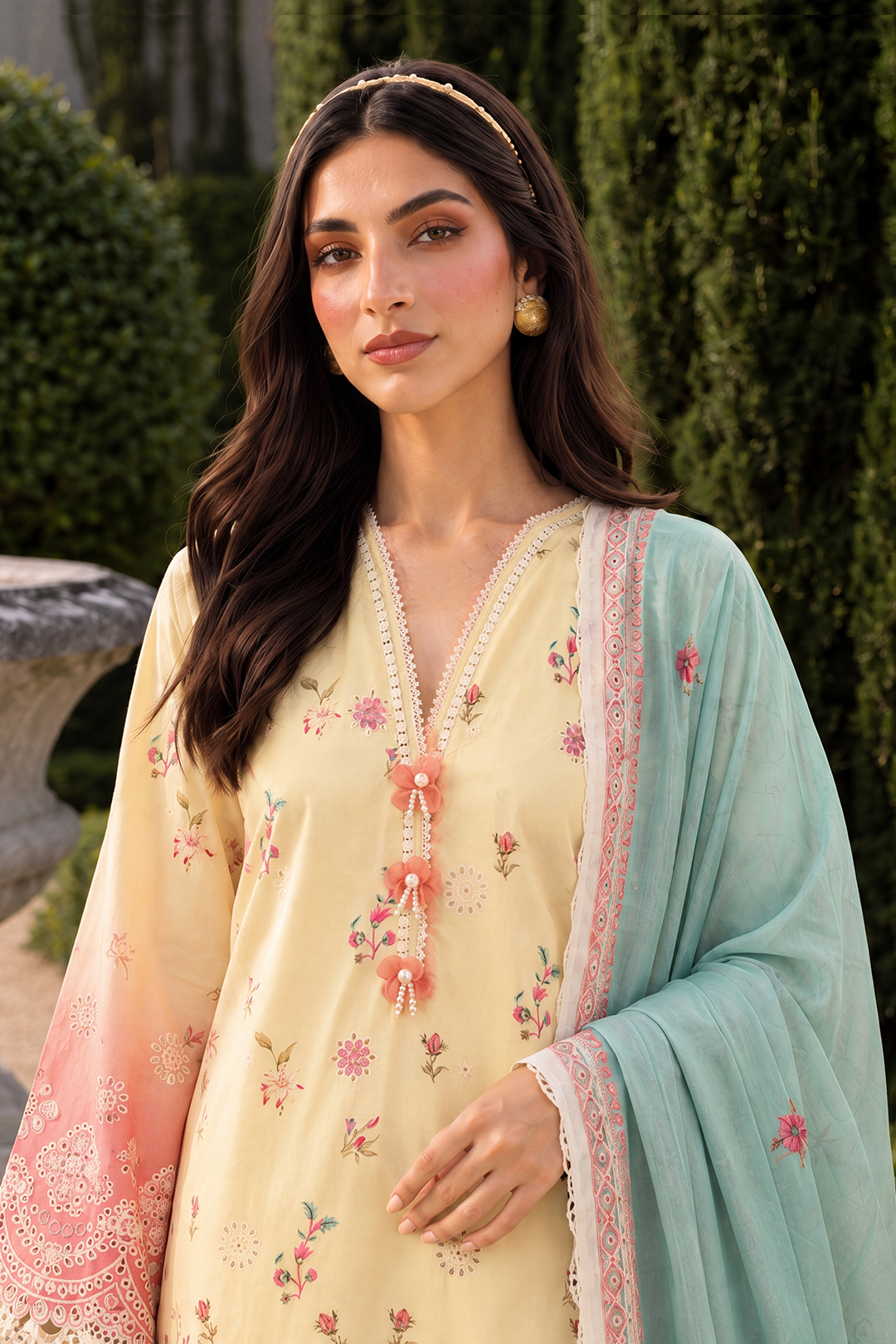 Embroidered Shirt Shalwar Dupatta - 4094