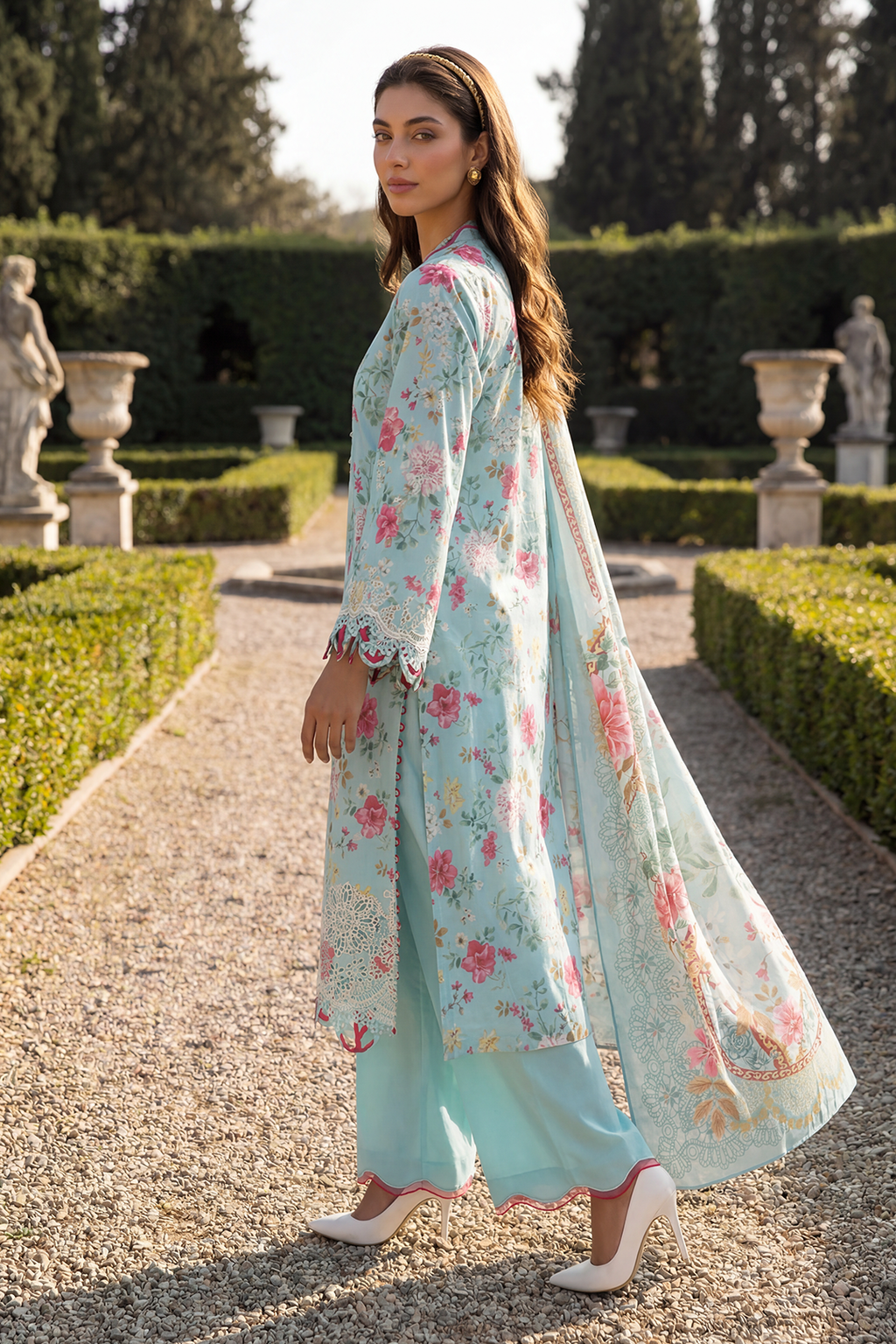 Embroidered Shirt Shalwar Dupatta - 4095