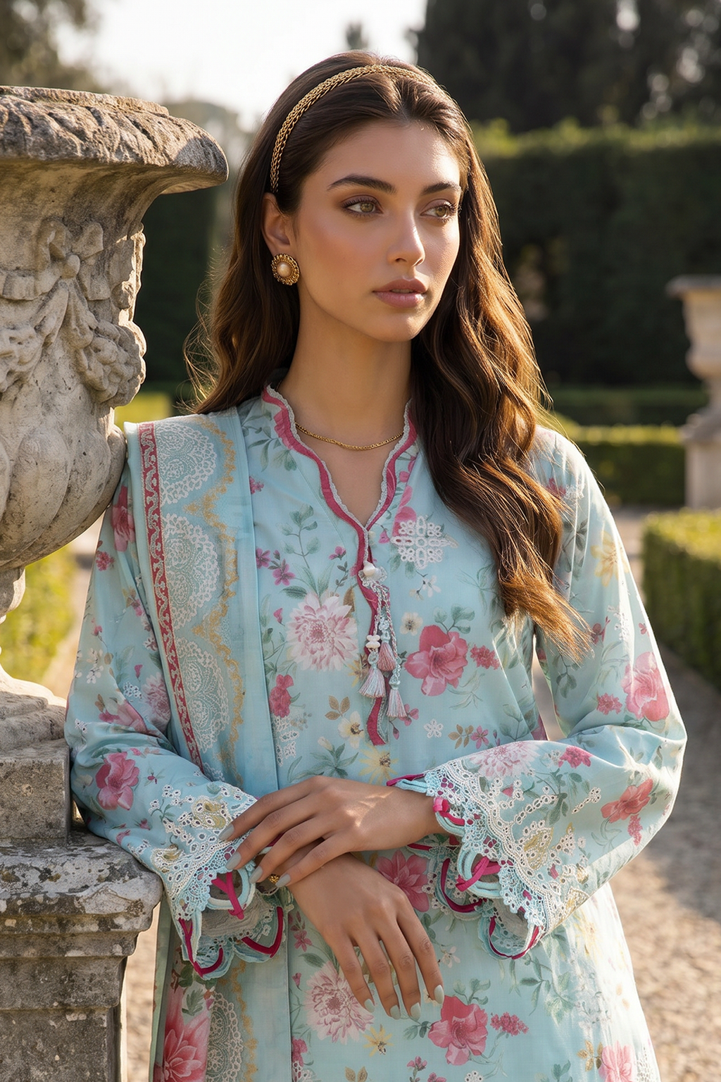 Embroidered Shirt Shalwar Dupatta - 4095