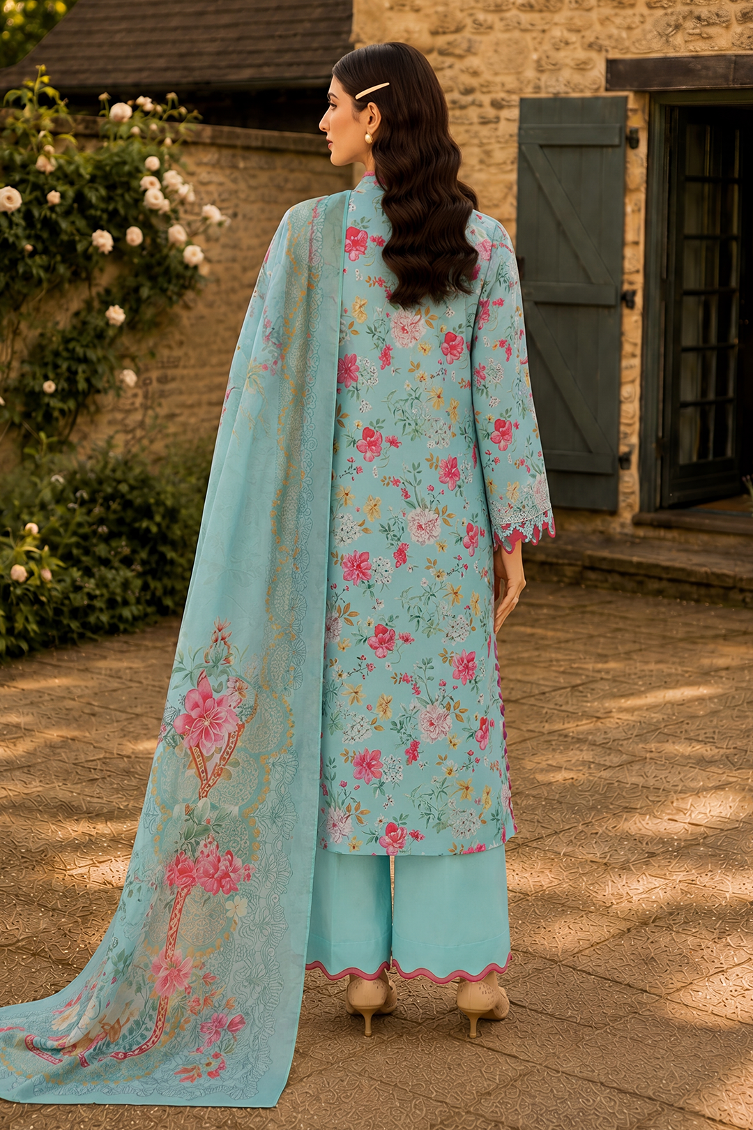 Embroidered Shirt Shalwar Dupatta - 4095