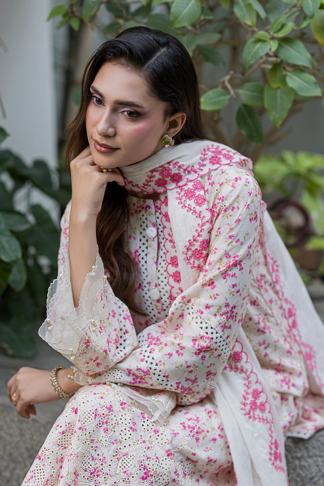 Embroidered Shirt Shalwar Dupatta - 4096