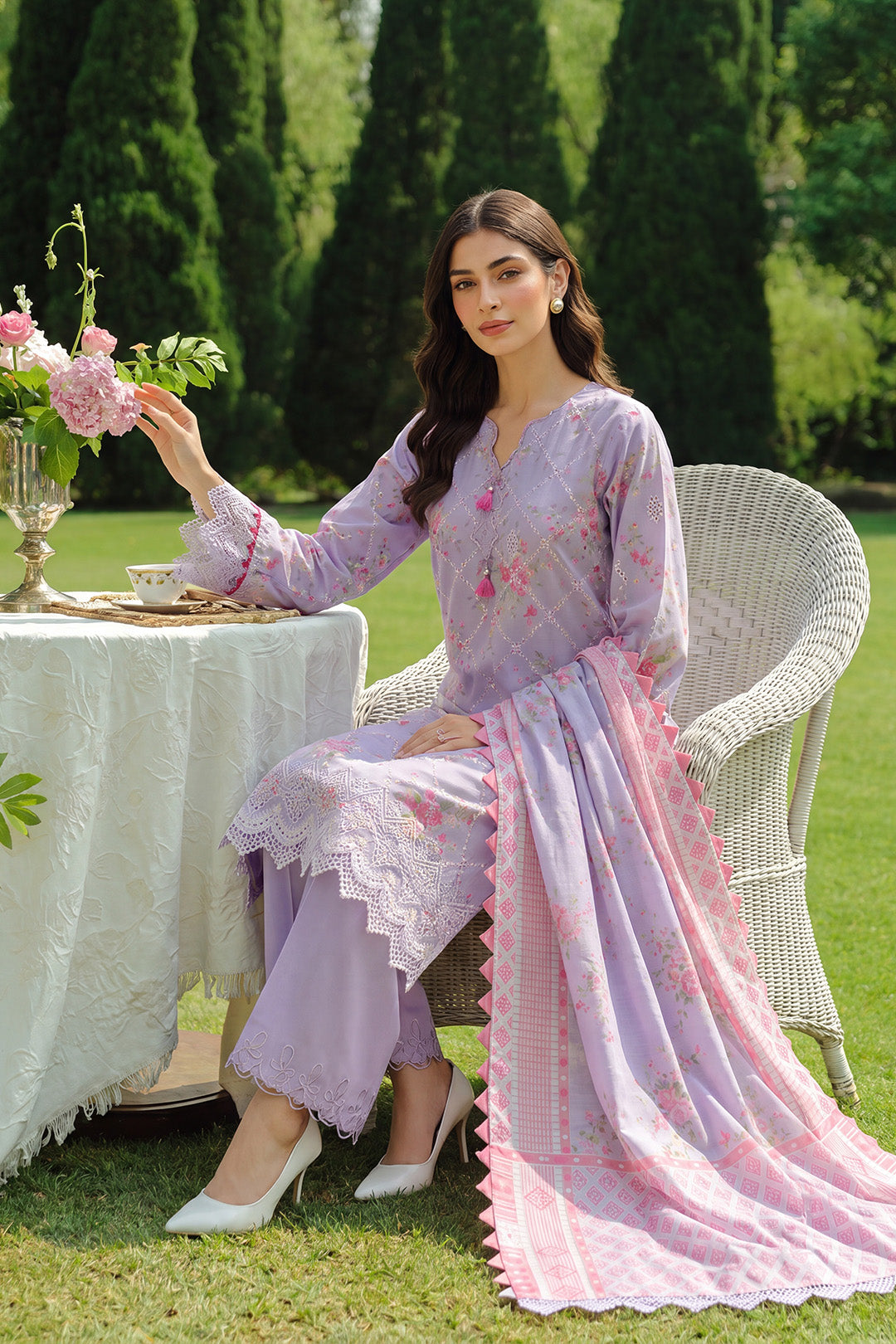 Embroidered Shirt Shalwar Dupatta - 4097