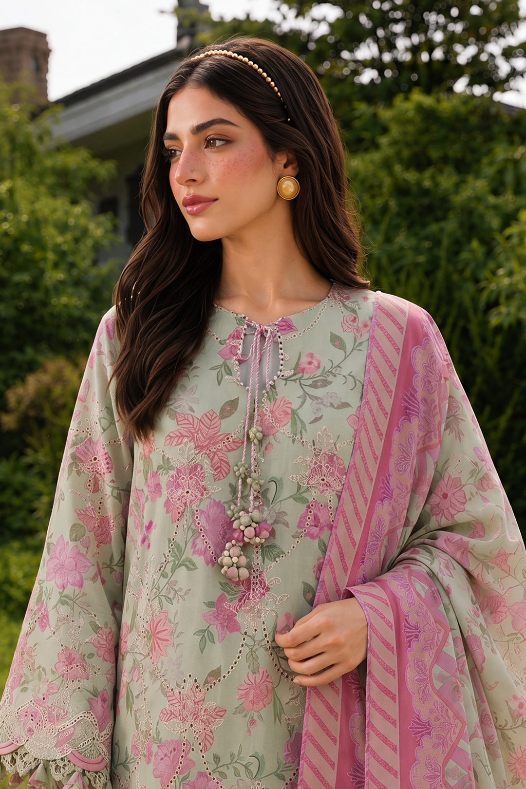 Embroidered Shirt Shalwar Dupatta - 4098