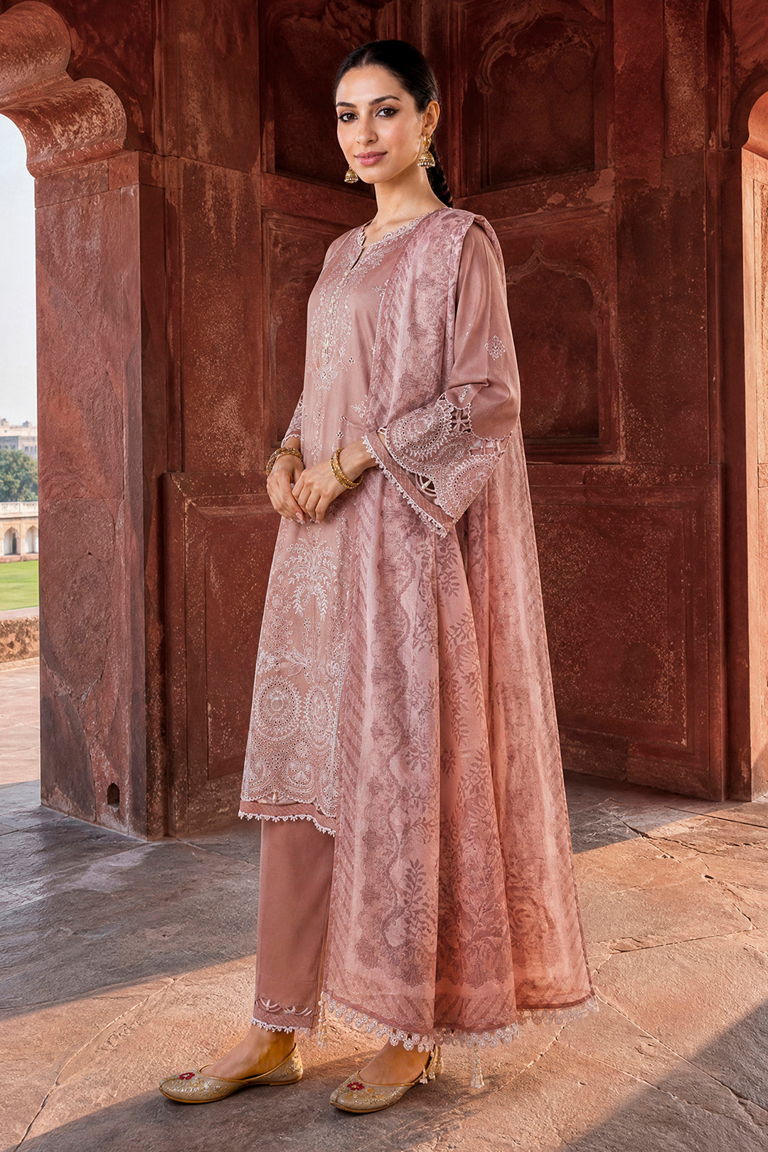 Embroidered Shirt Shalwar Dupatta - 4099