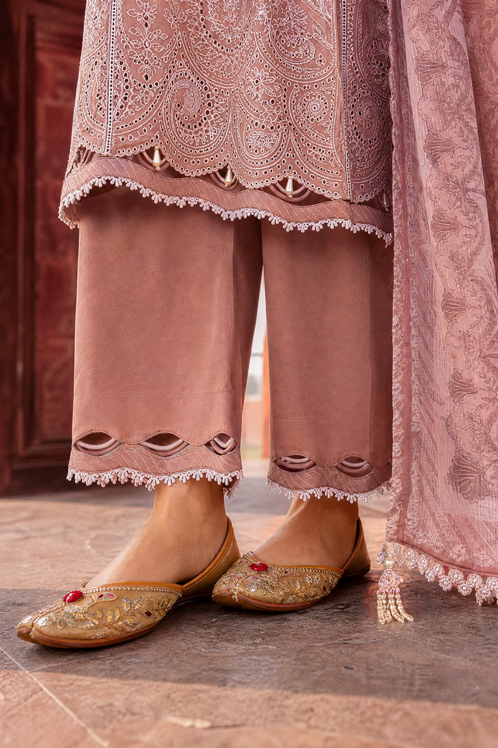 Embroidered Shirt Shalwar Dupatta - 4099