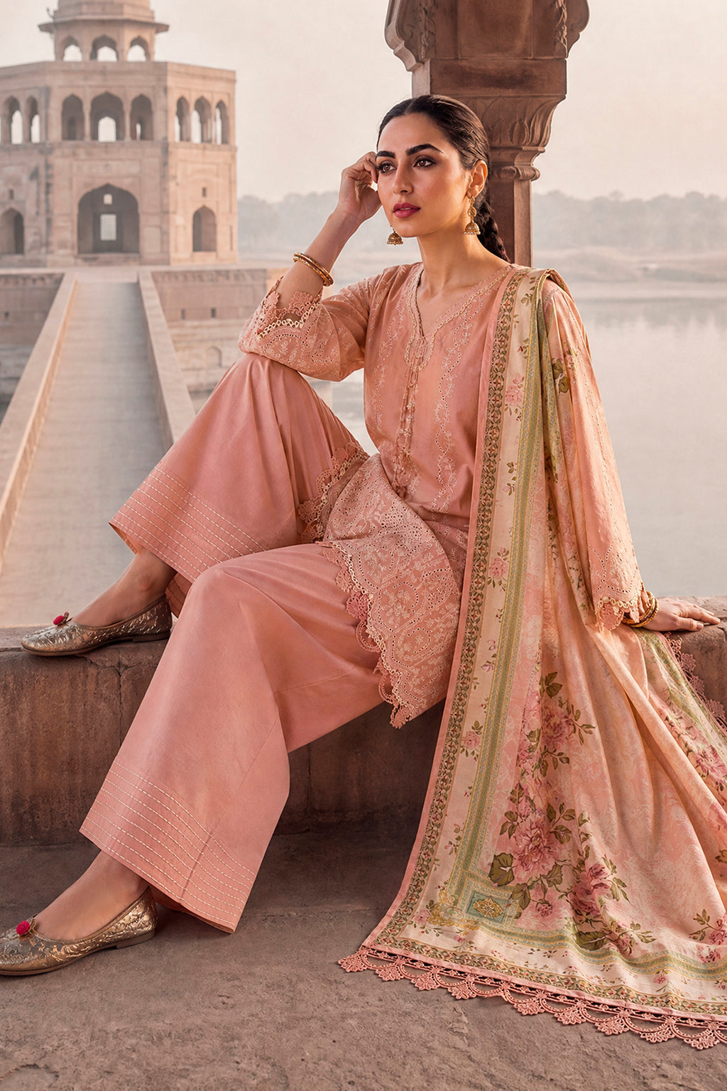 Embroidered Shirt Shalwar Dupatta - 4100