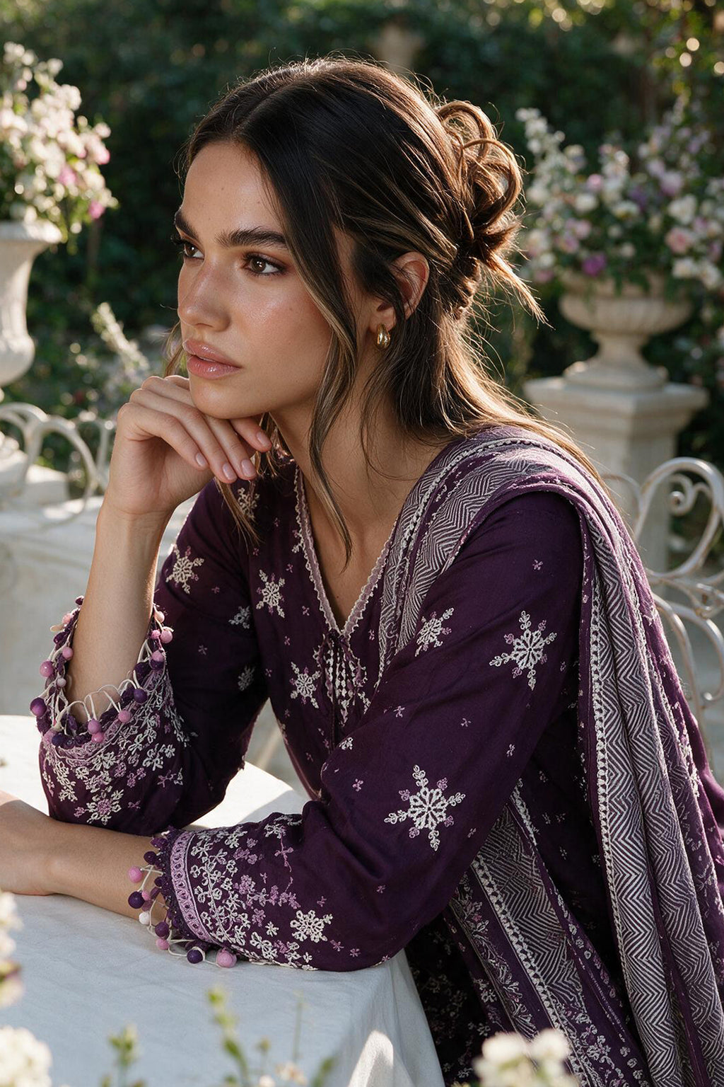 Embroidered Shirt Shalwar Dupatta - 4101