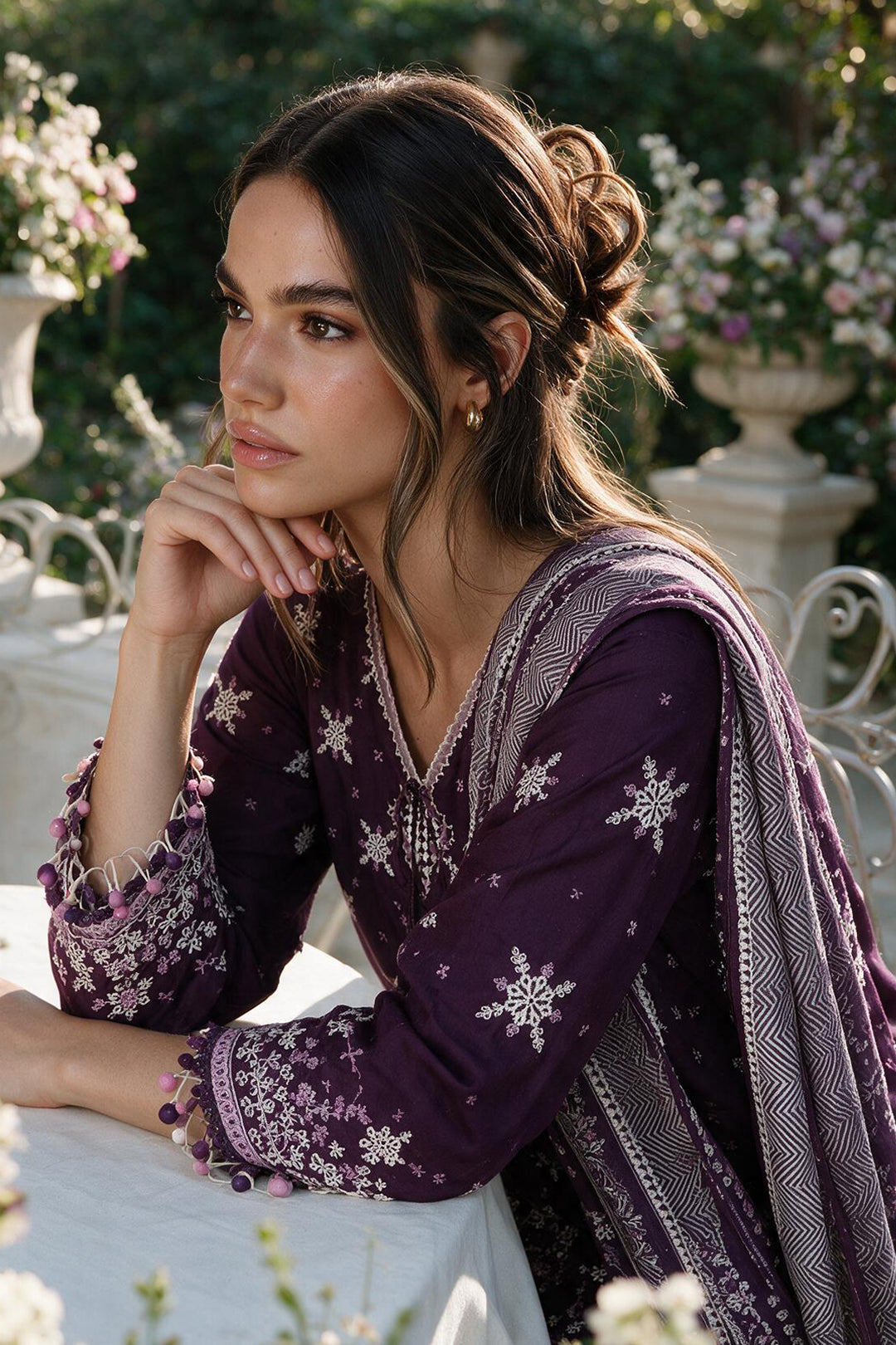 Embroidered Shirt Shalwar Dupatta - 4101