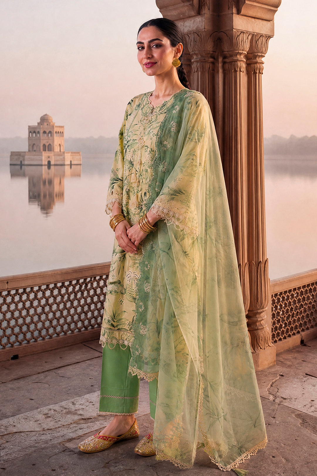 Embroidered Shirt Shalwar Dupatta - 4102