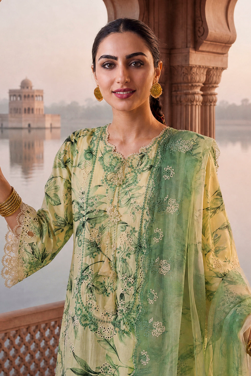 Embroidered Shirt Shalwar Dupatta - 4102