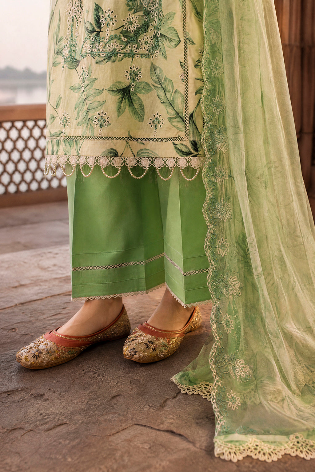 Embroidered Shirt Shalwar Dupatta - 4102