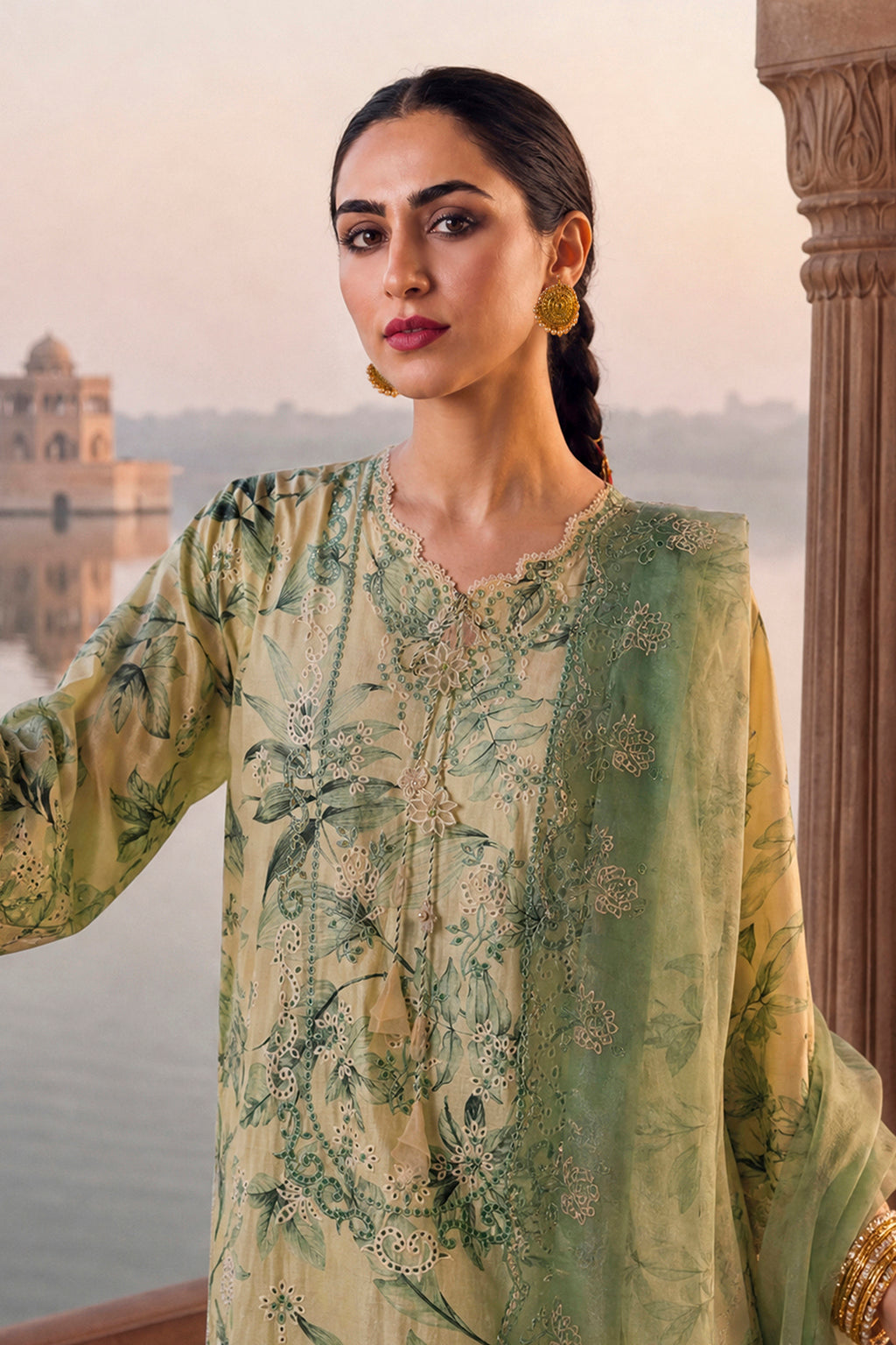 Embroidered Shirt Shalwar Dupatta - 4102
