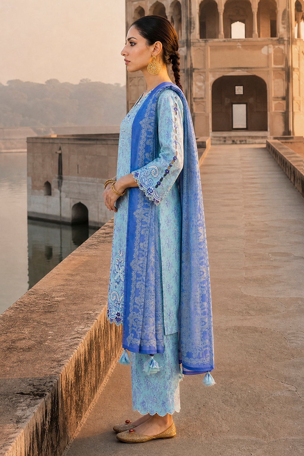 Embroidered Shirt Shalwar Dupatta - 4103