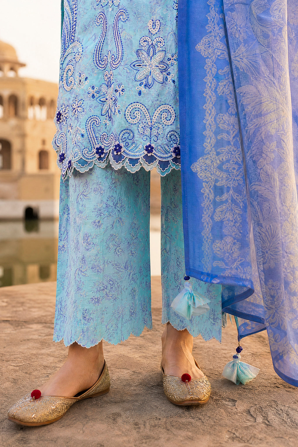 Embroidered Shirt Shalwar Dupatta - 4103