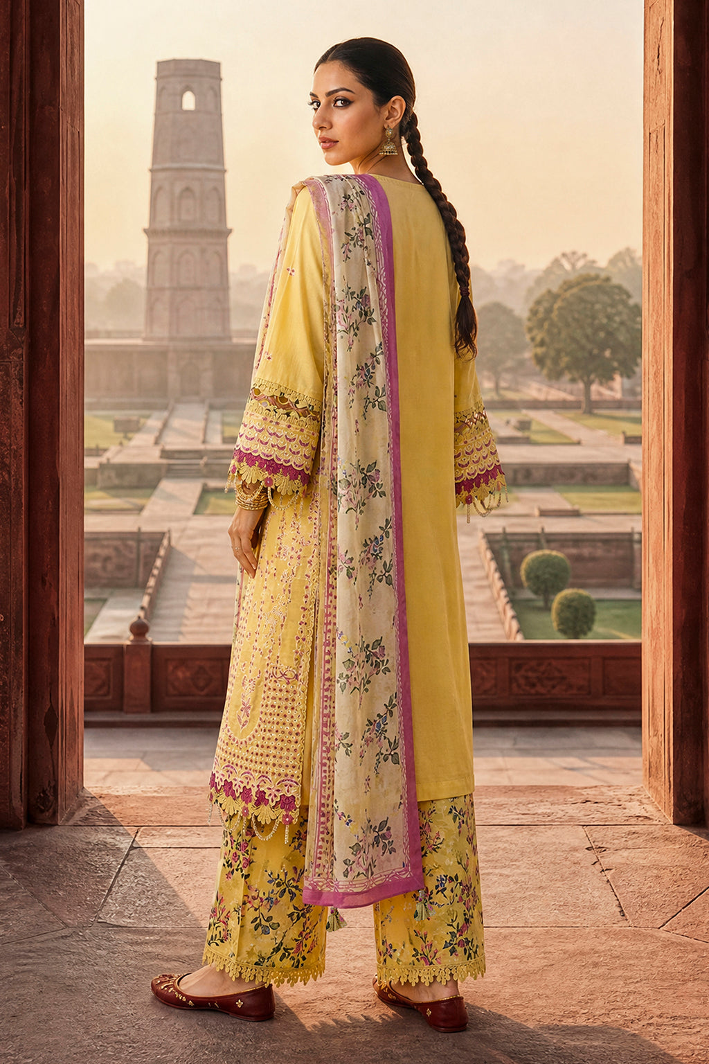 Embroidered Shirt Shalwar Dupatta - 4104