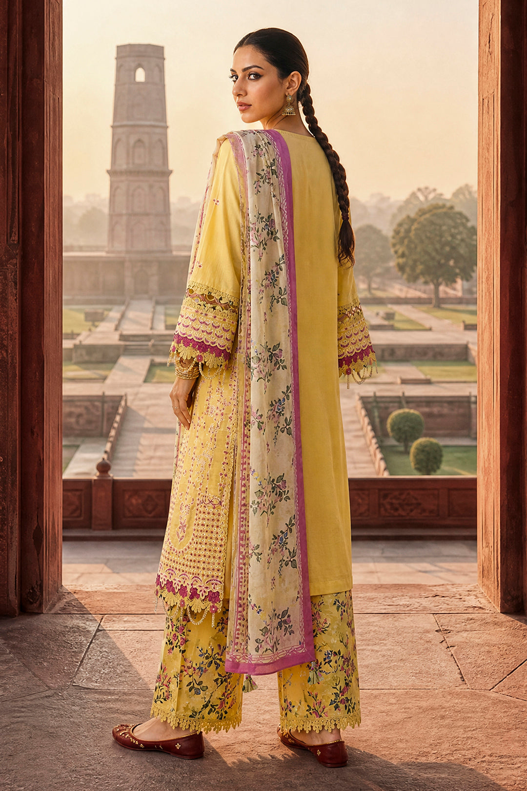 Embroidered Shirt Shalwar Dupatta - 4104