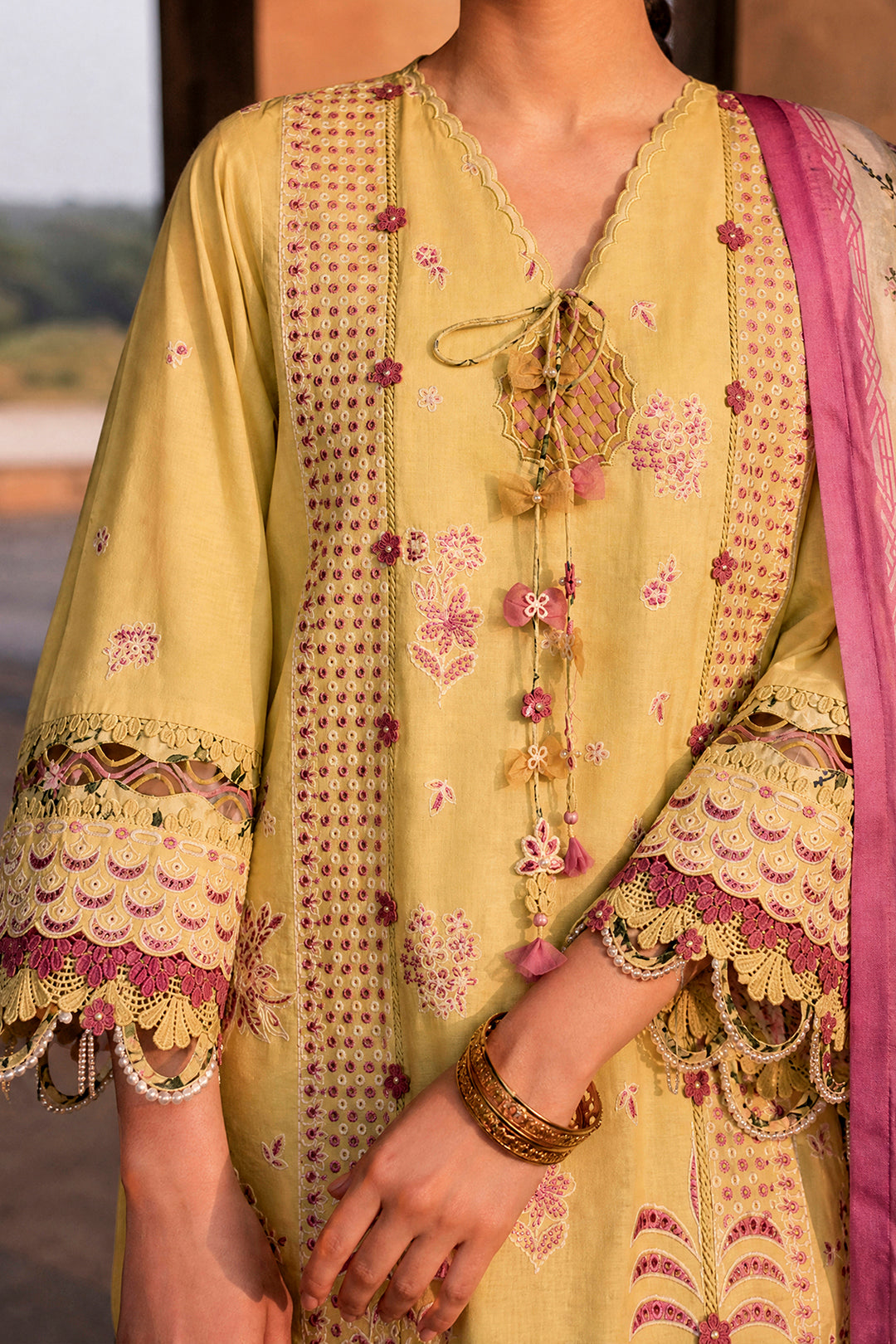 Embroidered Shirt Shalwar Dupatta - 4104