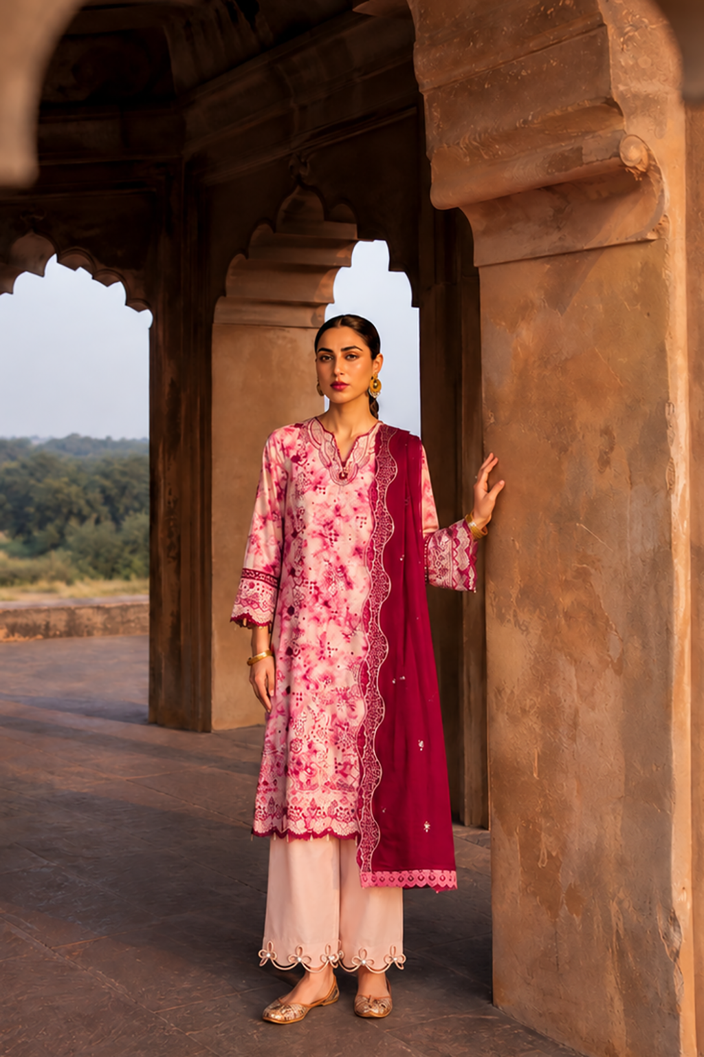 Embroidered Shirt Shalwar Dupatta - 4105