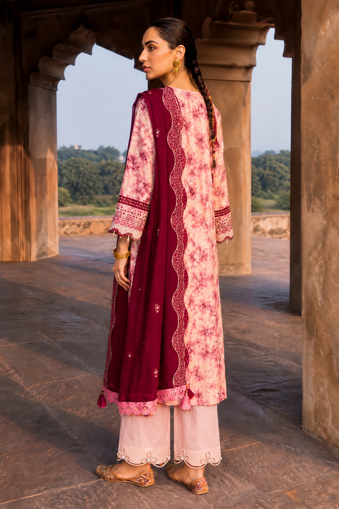 Embroidered Shirt Shalwar Dupatta - 4105