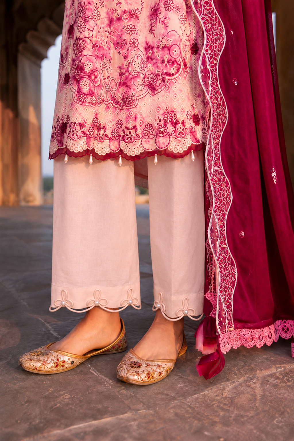 Embroidered Shirt Shalwar Dupatta - 4105