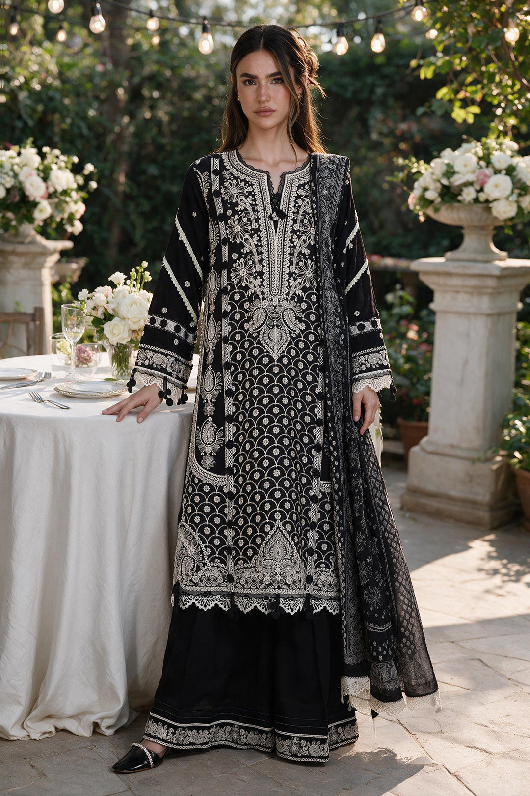 Embroidered Shirt Shalwar Dupatta - 4106