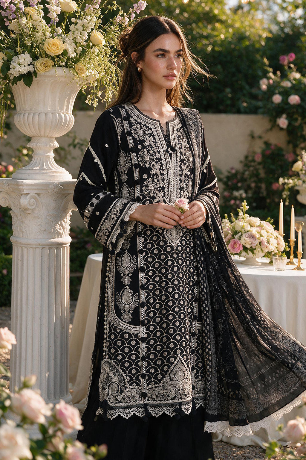 Embroidered Shirt Shalwar Dupatta - 4106