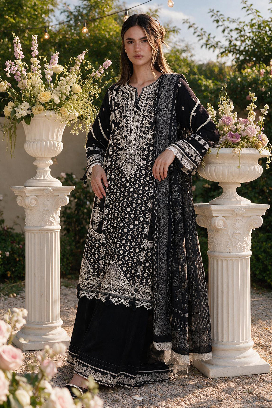 Embroidered Shirt Shalwar Dupatta - 4106